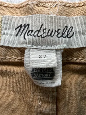 The Perfect Vintage Wide Leg High Rise Madewell Women Earthen Gold Size 27 Fall thumbnail 3