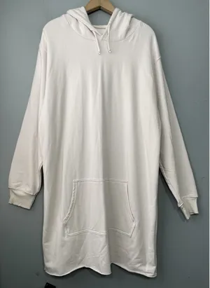 Skatie Salty Blonde Lounge Hoodie Size Large Soft Bamboo Knit Sweatshirt Tunic thumbnail 1