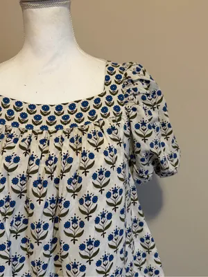 Misa Los Angeles Georgia Mini Dress Floral Print Ruffle Hem xs oversized NWOT thumbnail 11