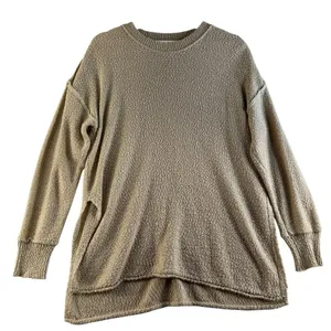 Aerie Small Knit sweater Oversized Crew‎ Neck Tunic Beige Slouchy Long Sleeve thumbnail 1
