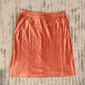 POL‎ Corduroy Button Front Mini Skirt Terracotta Pink Size S Boho A-Line Skirt thumbnail 7