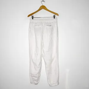 Athleta Cabo Linen Jogger Travel Pants Cream Leopard Size 12 thumbnail 8