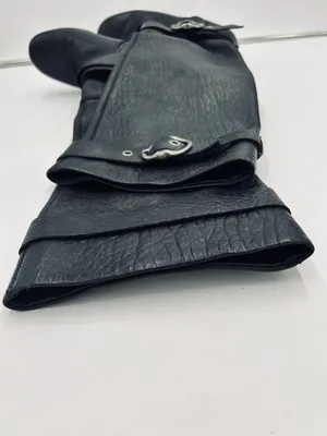 Lucky Brand Black Leather Candie Knee High Boots 6.5M Block Heel Double Buckle thumbnail 14
