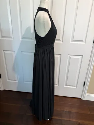 Free People FP Beach Knit Maxi Dress Cutout Backless Black Size XS thumbnail 9