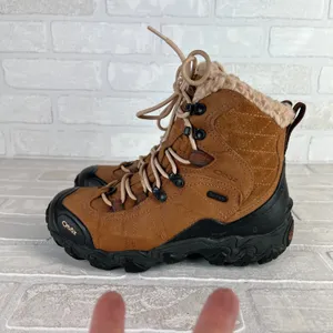 Oboz Bridger 7" Boots Womens 7 Brown Sherpa Mid Insulated Hiking Bdry Waterproof thumbnail 6