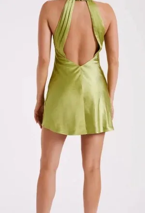 Meshki Claire A Line Mini Dress - Parakeet Green thumbnail 2