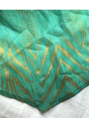Grass Collection Chiffon Maxi Skirt in River Teal Combo Sz 3 EUC thumbnail 4