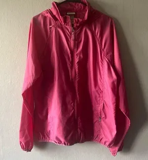 L.L. Bean Pink Lightweight Windbreaker Jacket Size Large thumbnail 1