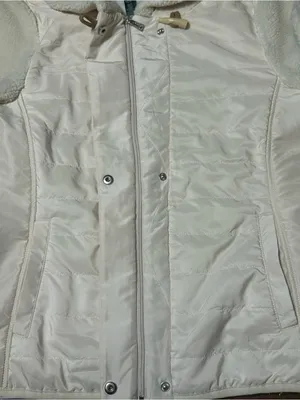 Vintage L-RL Ralph Lauren Active Cream Quilted Puffer Sherpa Jacket Size Medium thumbnail 5