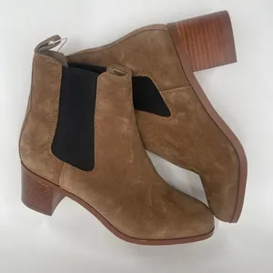 STEVE MADDEN Rhiannon Boots Size 9 Suede Leather Heeled Pull On Ankle Booties thumbnail 9