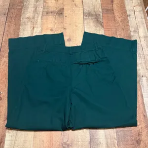 Loft Womens Emerald Green Wide Leg High Waisted Pleated Poplin Pants Sz 2 Preppy thumbnail 7