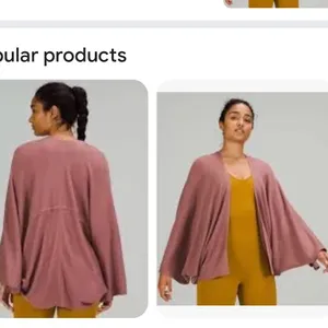 Lululemon Cashlu Knit Textured Wrap in Spiced Chai Size Med/Large thumbnail 8