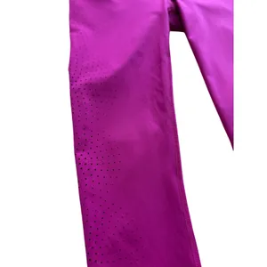 Athleta Pink Laser Cut 7/8 Leggings Size Small Hidden Zip Pocket Athletic Yoga thumbnail 4