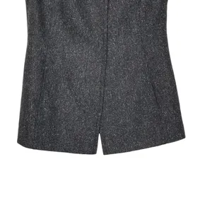 Trina‎ Turk Inner Button SS Jacket Size 2 Gray With White Fleck Womens Wool Silk thumbnail 4