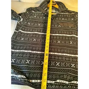 Jachs Cabin Sweaters Jachs Cabin Black White Fleece Pullover Sz Small thumbnail 6