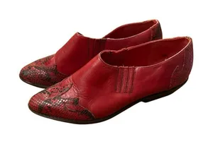 Arpeggios Women’s red leather snakeskin ankle booties Sz 6.5‎ thumbnail 1