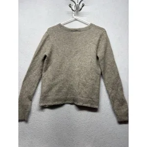 Dylan Sweater Pullover Women's Small Brown Knit Alpaca Wool Crewneck thumbnail 4