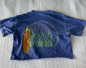 pizza by the sea cropped tee Blue Size M thumbnail 1