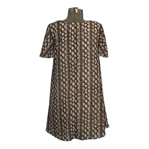 Show Me Your Mumu Shift Dress‎ Womens Medium Brown Snakeskin V-Neck Boho Animal thumbnail 5