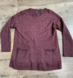 Womens Abercrombie and Fitch acrylic long line pocket long sleeve sweater size S thumbnail 1