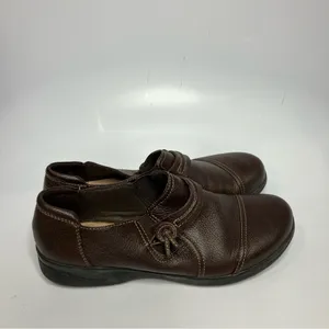 Clarks Cheyn Madi brown leather‎ slip on shoes size 10 thumbnail 4