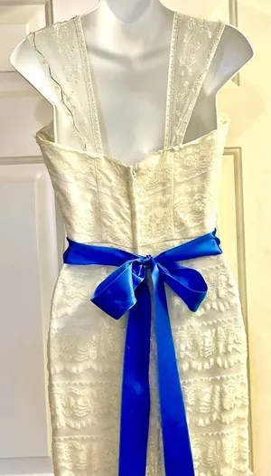 David’s Bridal Galina Ivory Wedding Dress- Size 8 thumbnail 4