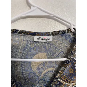 Vintage Y2K Younique Paisley Bell Sleeve Top M Whimsigoth Fairy Grunge Boho thumbnail 3