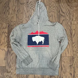 Blue 84 Gray Hoodie with Buffalo Graphic thumbnail 1