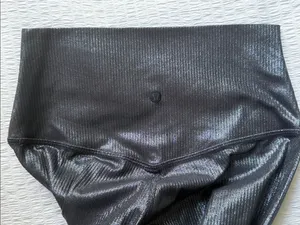 lululemon athletica Metallic Black High-Rise Ribbed Leggings thumbnail 4