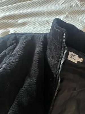 Princess Polly Black Corduroy Puffer Jacket thumbnail 5
