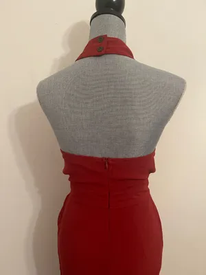Flynn Skye Brick Red High Neck Halter Jumpsuit. Size Small thumbnail 5