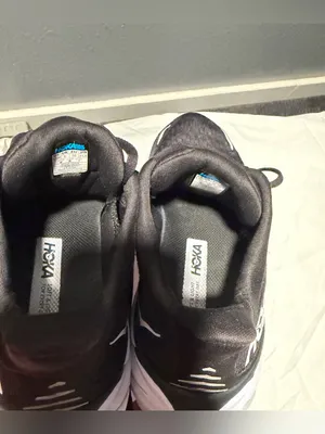 Hoka one clifton 8 women Black and White Athletic Running Shoes size 6.5B thumbnail 8