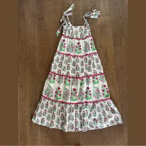 roller rabbit tie sleeve sleeveless midi floral dress thumbnail 2