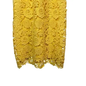 Lulus‎ Yellow Love Poem Floral Crochet Lace Halter Sleeveless Dress Size Medium thumbnail 3