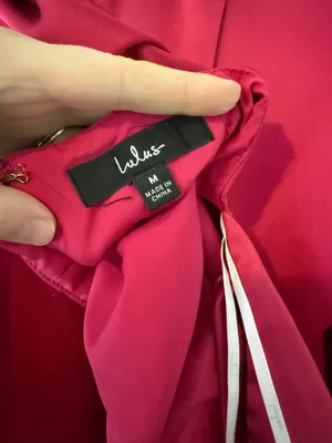 Lulus Always Luminous Magenta Satin Ruched Lace-up Dress thumbnail 7