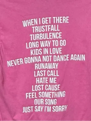 P!NK Trustfall 2023 Graphic Tee S 17.5” p2p Pink NWOT thumbnail 6