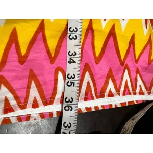 NWT Skirtin Around‎ Zig Zag Print Dress Size 8 Pink Orange Yellow 100% Cotton thumbnail 9