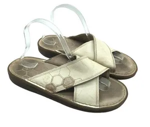 Dr Martens Womens Eden Sandals Slides Leather Ivory US 10 thumbnail 1