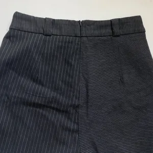 Princess Polly Black Everly Pinstripe‎ Skort Asymmetrical Wrap Front D-Ring 6 thumbnail 8