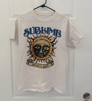 Sublime Logo Tee - White with Gray Print thumbnail 1