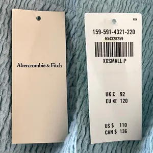 Abercrombie & Fitch Midi Dress XXS Blue Smocked Tiered New thumbnail 7