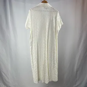 Eloquii Short‎ Sleeve Button Front Dress in White Size 24 thumbnail 4