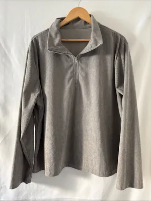 Unbranded Quarter-Zip Ribbed Pullover Sweater - Oversized / Unisex thumbnail 2