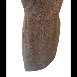 Zara Tweed Flecked Knit Lined Sheath Pencil Dress XS Career Fitted Mock Neck thumbnail 6