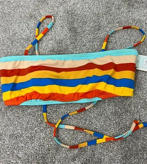 New The Bikini Lab Small Striped Bandeau Bikini Top NWT thumbnail 1