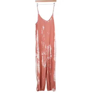 Unbranded Jumpsuit Womens XXL Wide Leg Pink Tie Dye Spaghetti Strap Excellent thumbnail 3