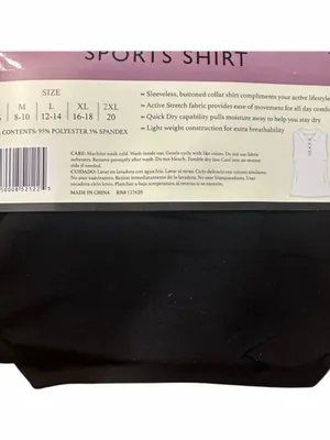 Collette Love Black Sports Shirt NWT L thumbnail 3