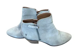 Frye Sacha Moto Ash Suede Pointed Toe Ankle Booties Womens 8.5M Tan Western Boot thumbnail 1