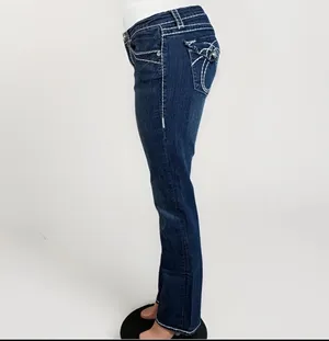 L.A. Idol USA Blue Bootcut Denim Jeans (Women's SZ 9) Actual 31X33 thumbnail 3