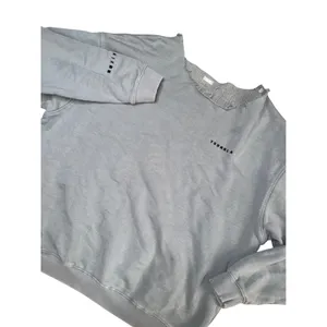 YoungLA Sweatshirt Women Large Blue Gray Good Distressed Raw Neck‎ 525 MMXIV thumbnail 2